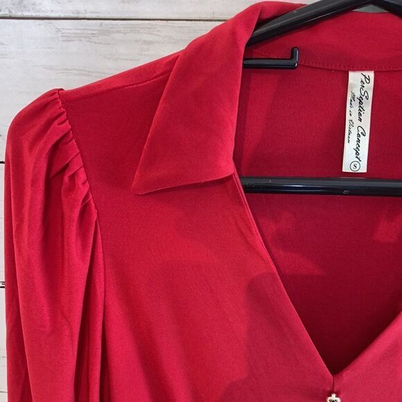 Womens PerSeption Concept Long Sleeved Blouse Shirt Top Size S - Picture 2 of 6